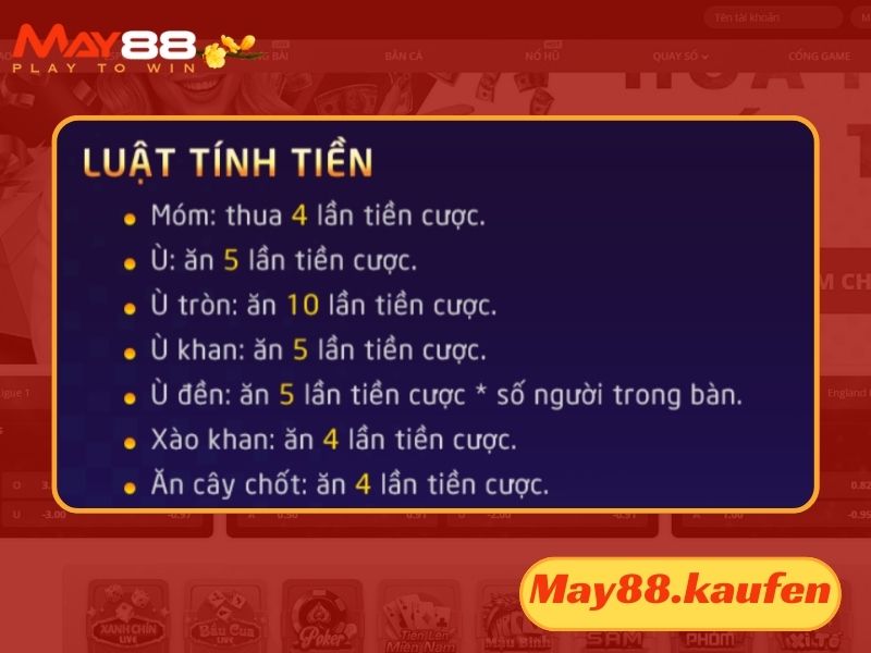 Người chiến thắng Tá lả là người có số điểm nhỏ nhất hay hết bài trên tay